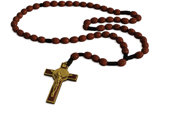 Ilustração do terço com crucifixo